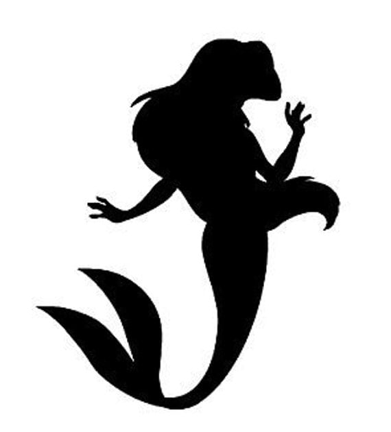 Mermaid Ariel Silhouette SVG