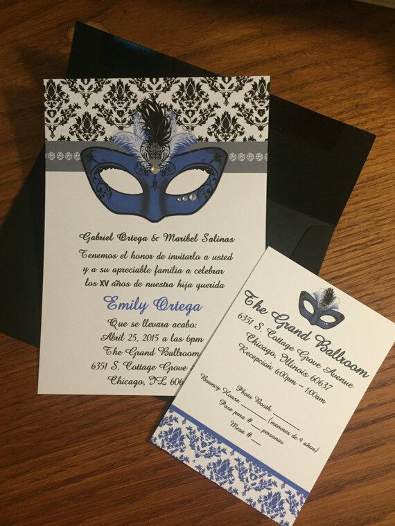 Masquerade Quince Invitations Masquerade by NicoleReyesDesign