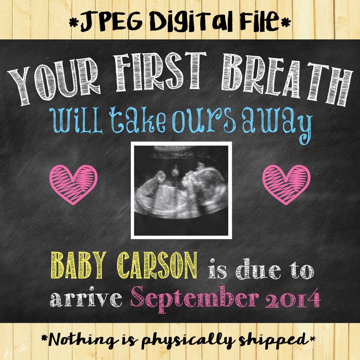 Printable Pregnancy Announcement