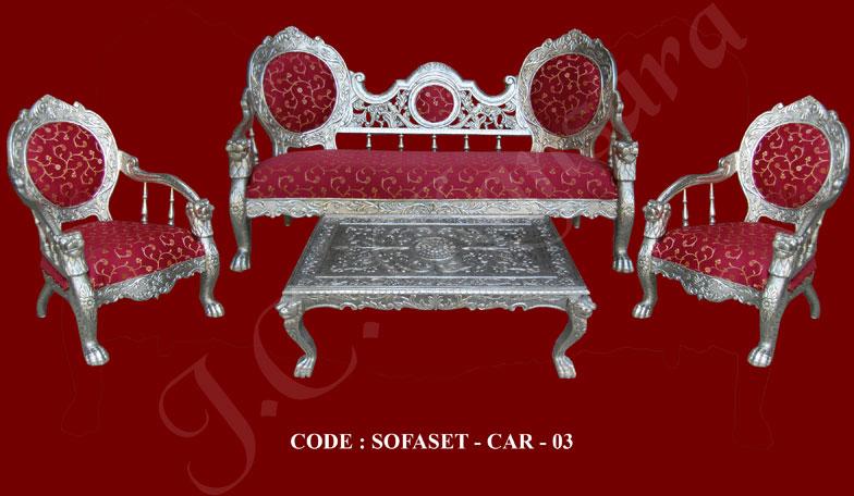 Silver Sofa Set