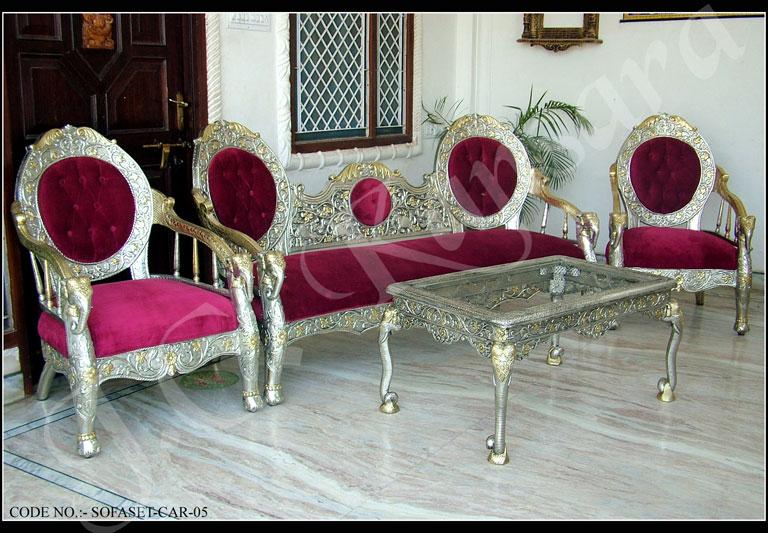 Silver Sofa Set