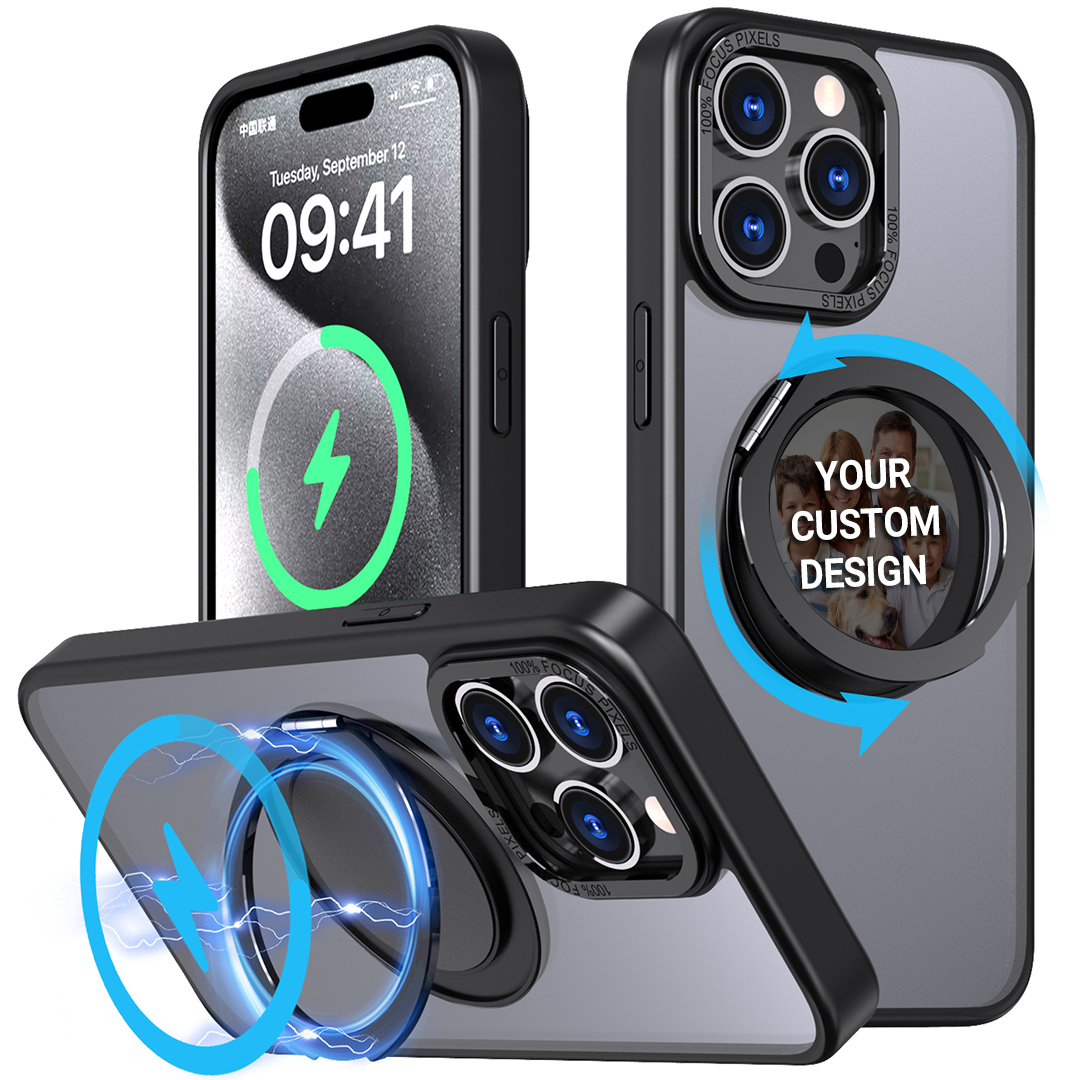 360°rotatable ring & kickstand - Upload Your Photo to Create a Customized Phone Case