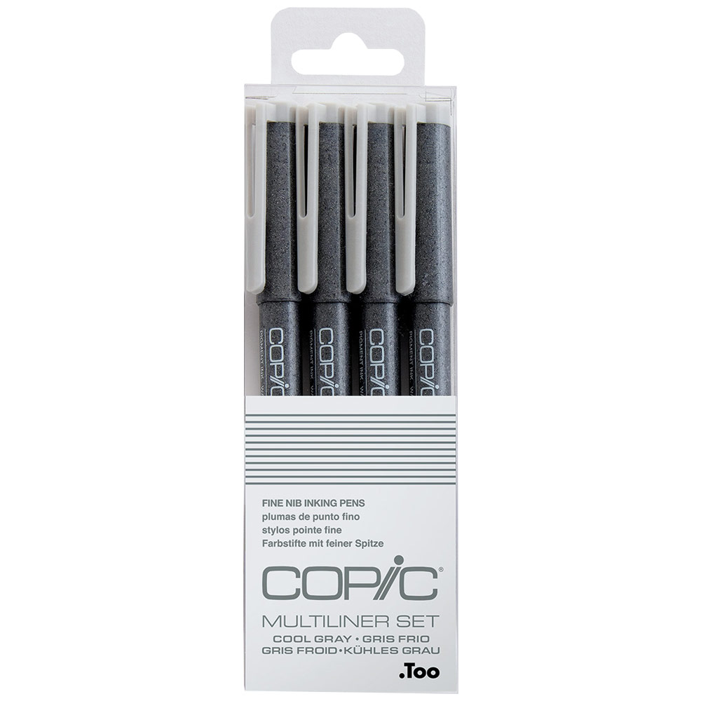 Departments - Copic Multiliner Pigment Ink Pen 4 Set Cool Gray