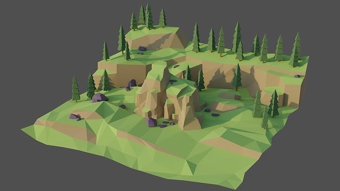 3D model Landscape Forest VR / AR / low-poly | CGTrader