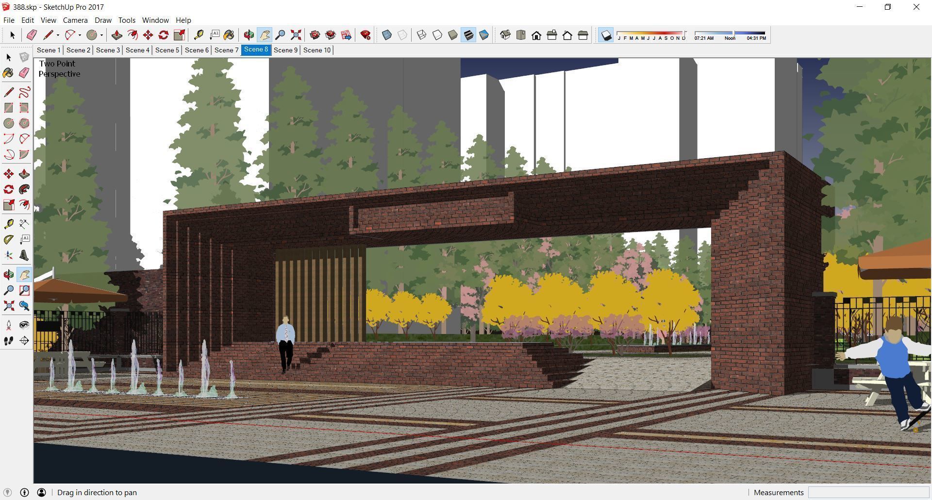 Entrance Gate Sketchup Model - Image to u