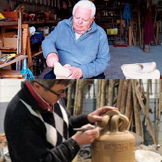 Oficios artesanos: la elaboración de albarcas y campanas