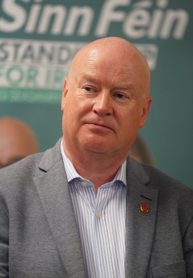 paul-gavan-at-the-launch-of-sein-feins-manifesto-for-the-european-election-campaign-at-temple-bar-gallery-and-studios-in-dublin-picture-date-thursday-may-30-2024