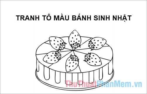 Bánh sinh nhật để tô màu tranh