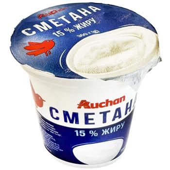 Auchan Sour Cream 15% 300g