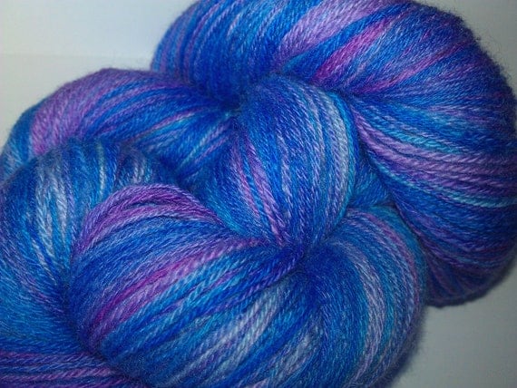 Handspun BFL Yarn - Lost in Lavender - 540m/590y