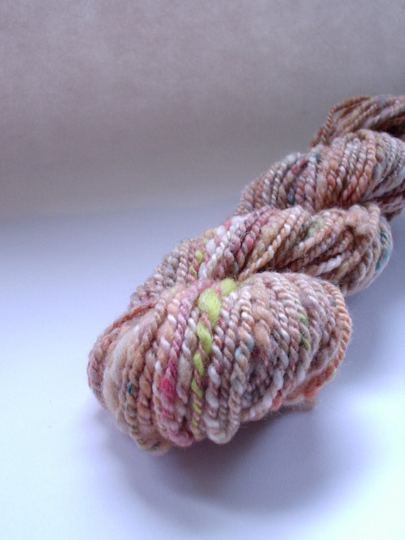 Handspun Yarn -   2ply - Faded Marigold  -  1.5 oz  Skein