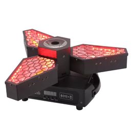 Luci a travi a LED in movimento mobile 3x60w LED LED Strobo Triangolo retrò infinitamente rotante Mantis Stage Light