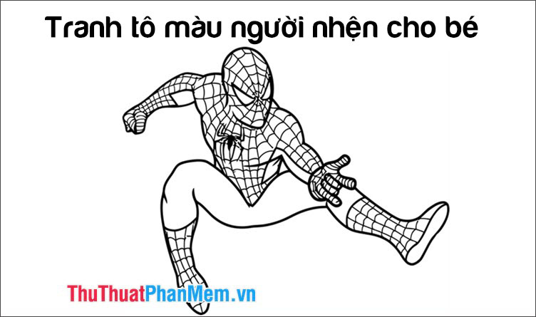 Tranh tô màu người nhện cho bé