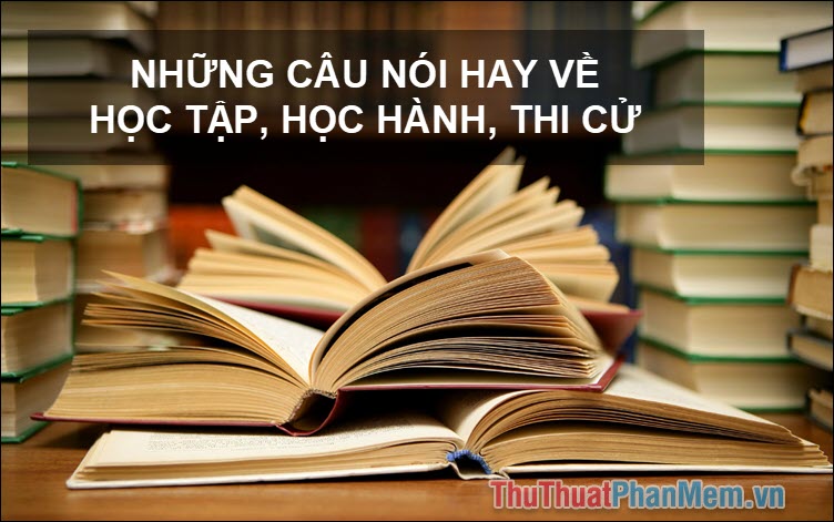 Những câu nói hay về học tập, học hành, thi cử