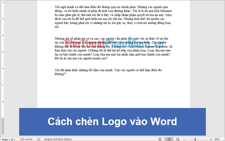 Hướng dẫn thêm Logo vào Microsoft Word