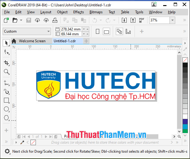 Logo HUTECH cho CorelDRAW