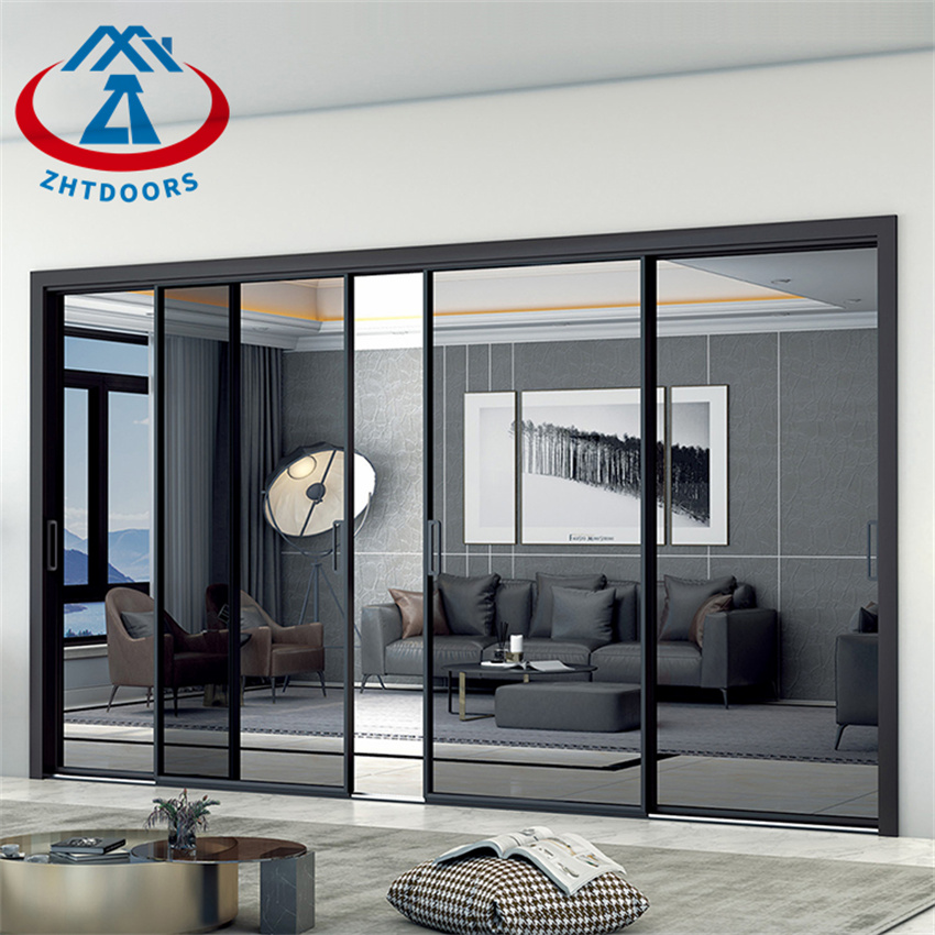 Nordic Light Luxury Narrow Frame Glass Sliding Door