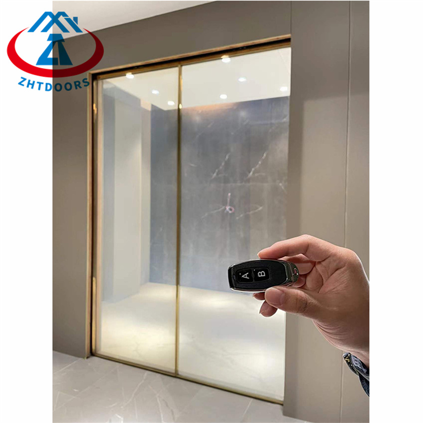 Intelligent Remote Control Narrow Frame Glass Sliding Door