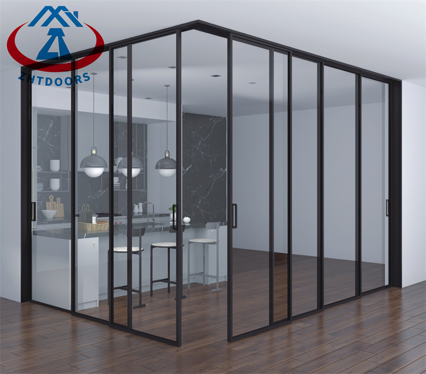 Wide View Unobstructed Narrow Frame Hollow Glass Door