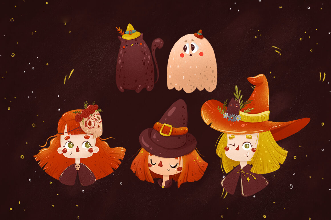 Hình vẽ Halloween dễ thương, cute