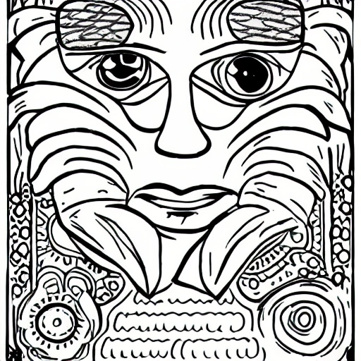 boy face coloring book page - Arthub.ai