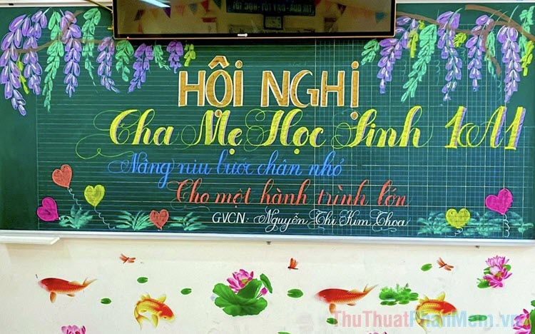 100+ Mẫu trang trí bảng họp phụ huynh đẹp nhất