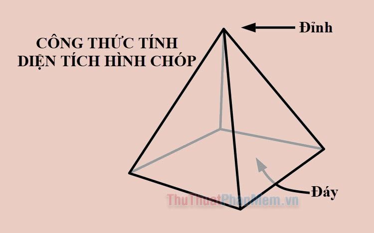 Công thức tính diện tích hình chóp & ví dụ minh họa