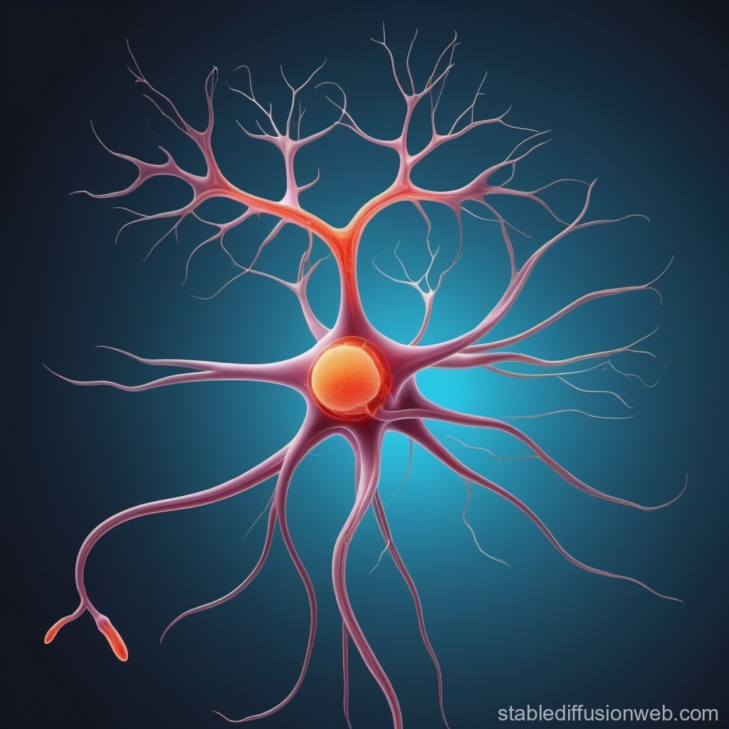 3D Vector Representation of Nerve Cells | Stable Diffusion Online