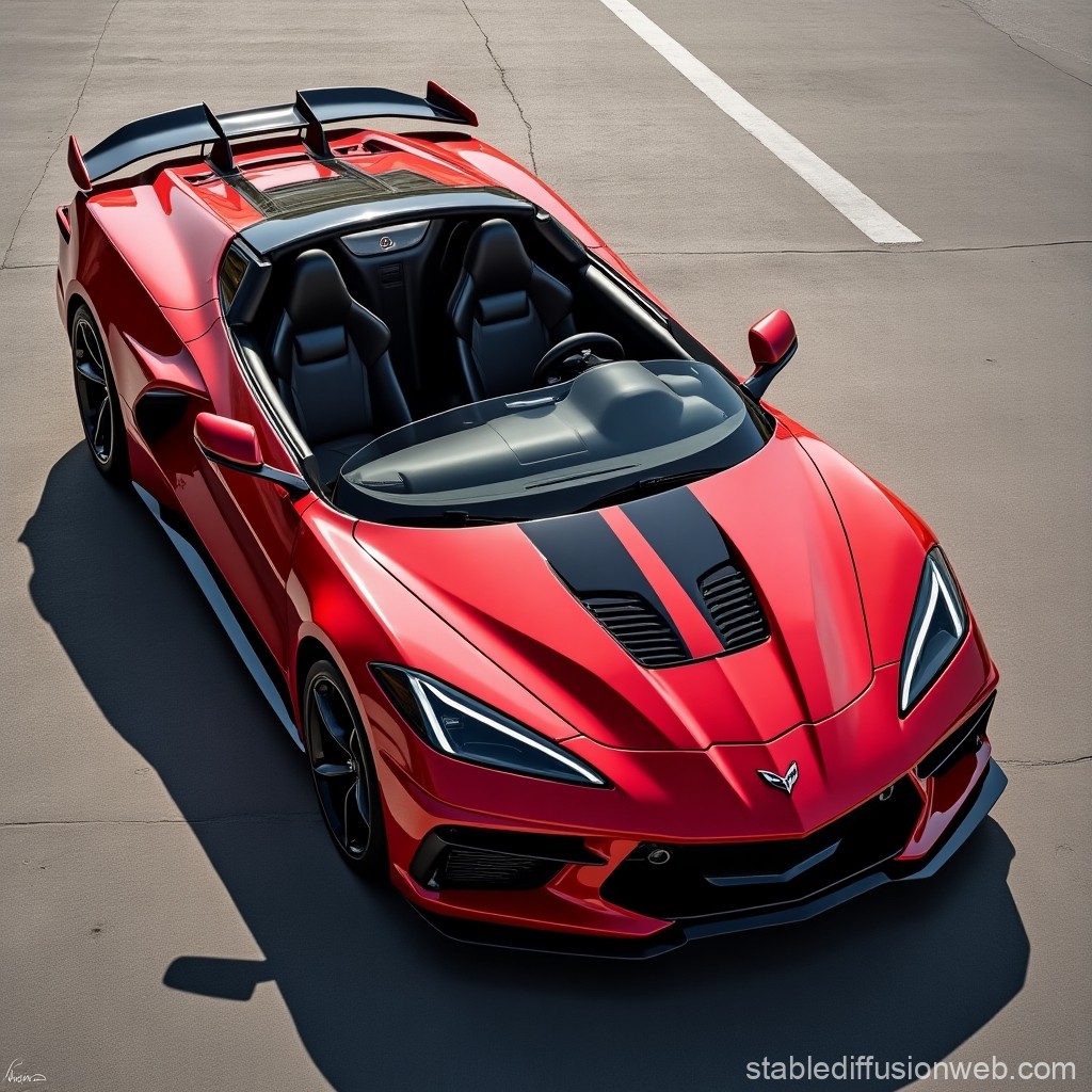 Corvette C8 Top View