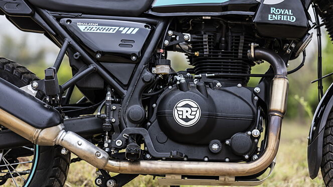 Royal Enfield Scram 411 Engine From Right