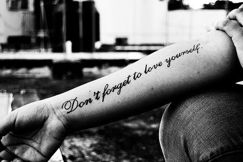 25 Meaningful Tattoos About Self Love To Remind You To Love Yourself As You  Are  YourTango