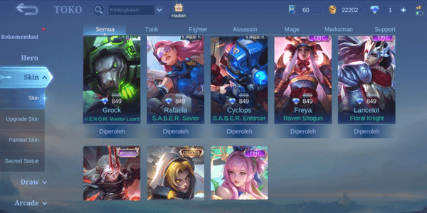 Buy Account HERO 82 SKIN 100 EMBLEM ALL MAX LIMIT KAGURA COLLECTOR ...