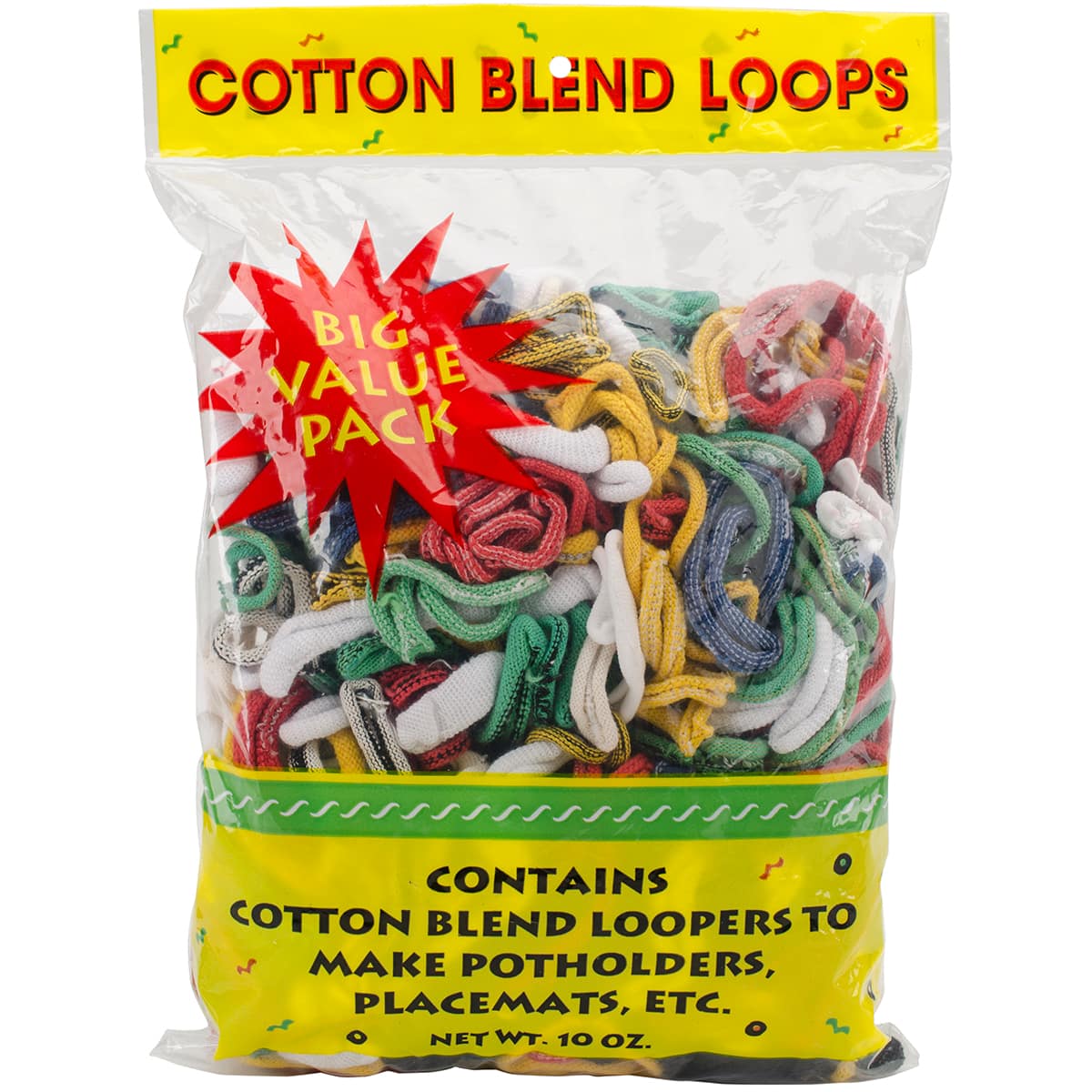 Assorted Cotton Blend Weaving Loops, 10oz.