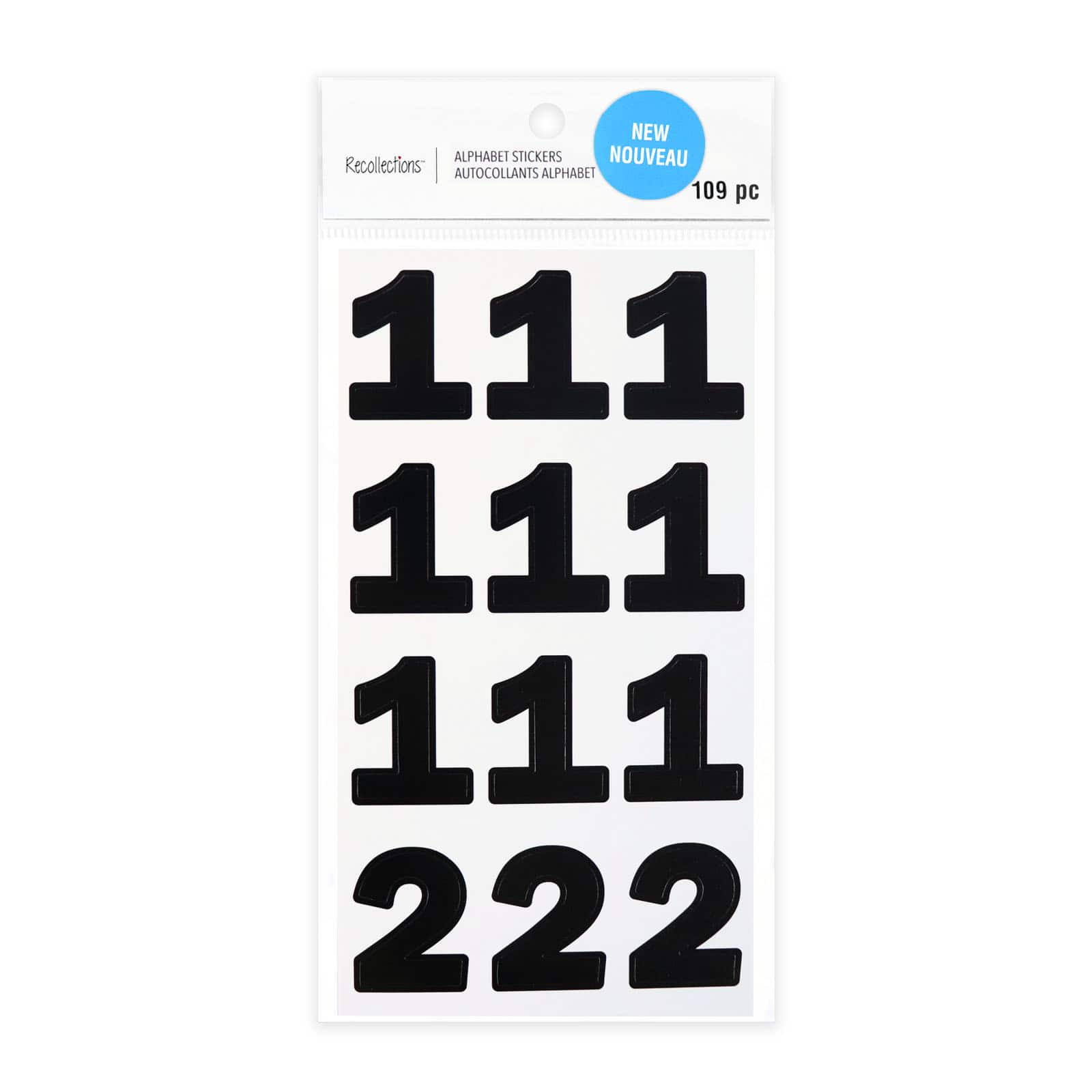 Black Number Stickers by Recollections&#x2122;