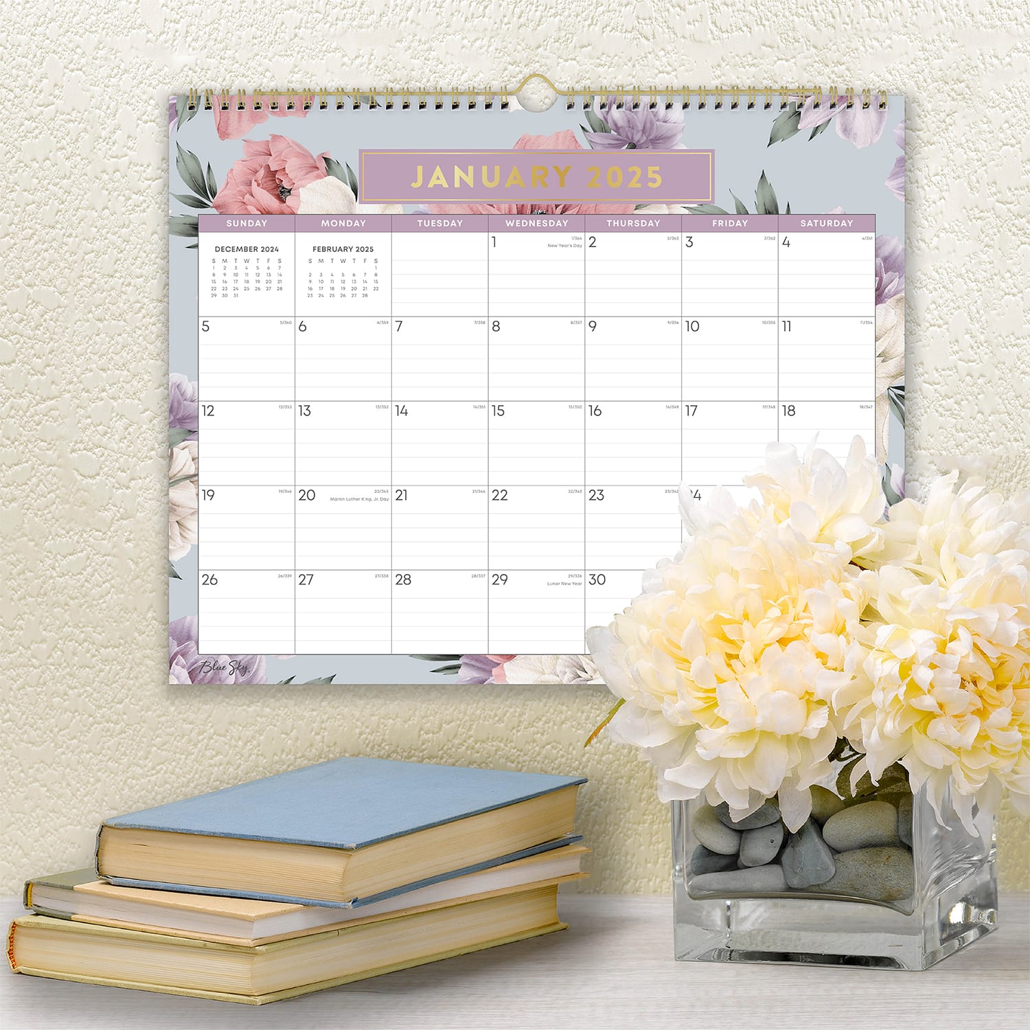 Blue Sky&#xAE; 15&#x22; x 12&#x22; Tula 2025 Wall Calendar