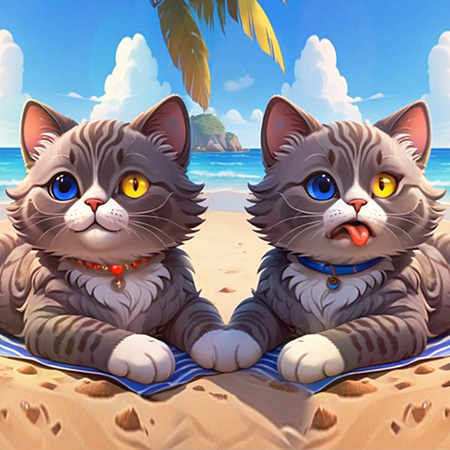 Kitty Spot The Differences Game