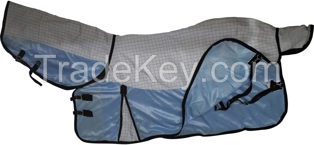 Turnout waterproof summer combo horse rugs sky blue 150-300g filling