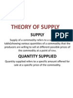 Theory of Supply 1