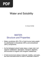 Water and Solubility: Dr. Kamer KILINÇ