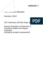 June 2012 Chemistry Unit 5 Markscheme