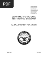 Department of Defense Test Method Standard: V Ballistic Test For Armor