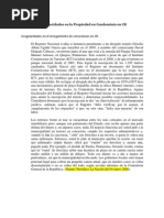 Irregularidades en La Propiedad en Condominio en CR