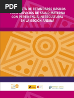 Propuesta de Estándares Básicos para Servicios de Salud Materna Con Pertinencia Intercultural en La Región Andina