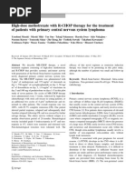 High-Dose Methotrexate With R-CHOP Therapy For The Treatment of Patients With Primary Central Nervous System Lymphoma