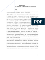 Ensayo 1 Gobierno Del Pueblo o de Los Politicos