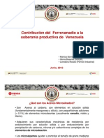 BARRERA SIDOR Contribución Del Ferrovanadio A La Soberanía Productiva de Venezuela