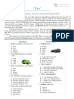 Informational Passages RC - Cars