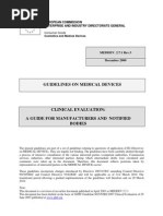 MEDDEV 2.7.1 Clinical Evaluation Rev 3