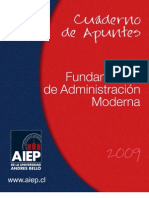 Cuaderno de Apuntes Fundamentos de Adm. Moderna