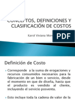 Conceptos, Definiciones y Clasificación de Costos